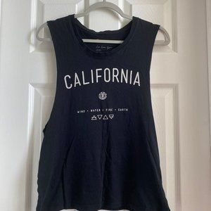 Element Black and White Sleeveless Tank Top
